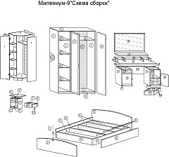 Спальный гарнитур Милана 9 - купить по цене 75 100 руб от производителя ...