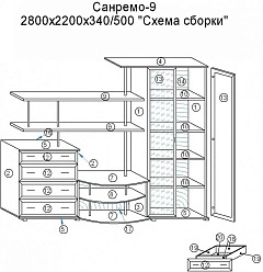 Стенка Санремо 9 - доп.фото 