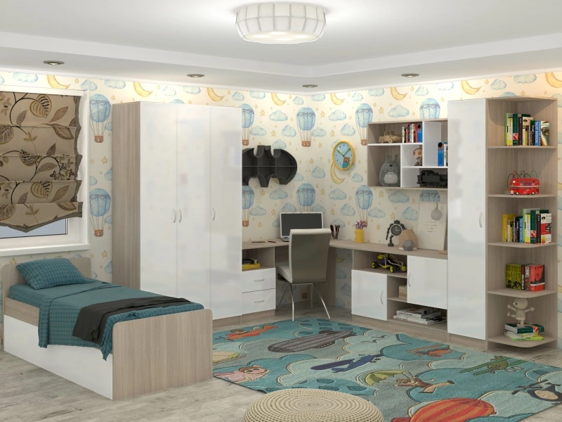 01. детская комната мебель радуга. радужная мебель. детская мебель радуга мебельвилль. двухъярусная кровать радуга браво мебель.
